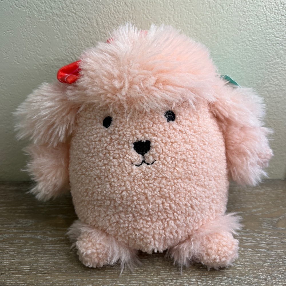 Poodle Kids' Mini Weighted Plush Throw Pillow Pink - Pillowfort